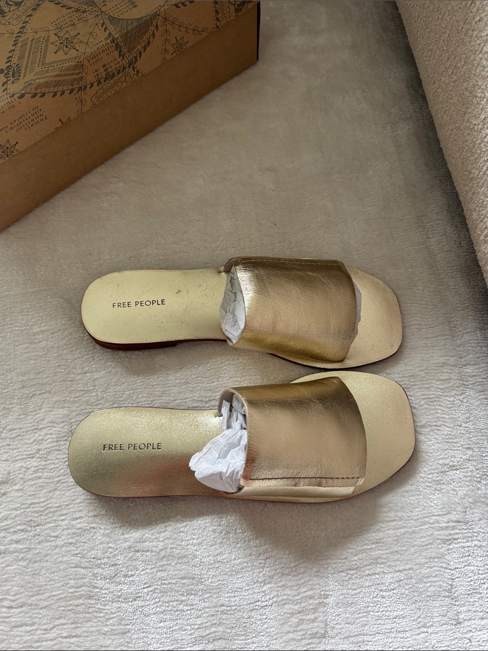Free People Metallic Gold Sandals - Picture 4 of 7